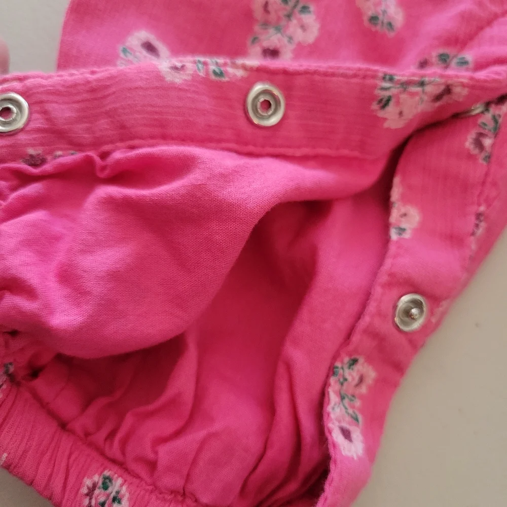 Old Navy Little Girls Pink  Floral jumper 3-6 month - Picture 5 of 8